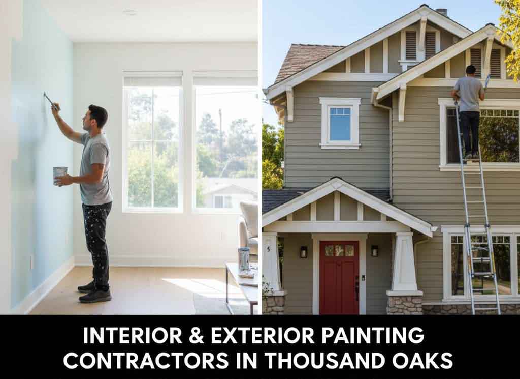 Thousand Oaks exterior painting project showing professional preparation and application